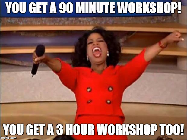 joincalie's tweet photo. Your #cue17 registration now includes one each 90-minute &amp; 3-hour workshops, while seats last. https://t.co/CaC3i7icEM https://t.co/DTix1Xj7P9