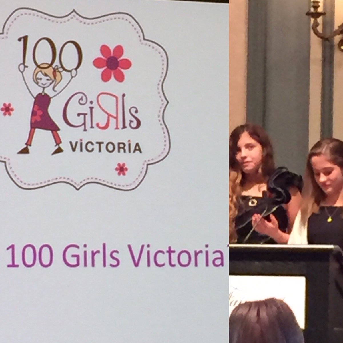 LinleyJena's tweet photo. Inspired by @100girlsvic | #yyj cofounders Ella Lloyd &amp; Lily Cote speak to the importance of philanthropy #youthgetit #npd2016 https://t.co/hAbrXZWvFI