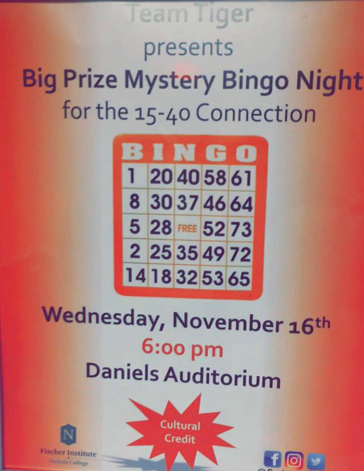 nc_mysterybingo's tweet photo. TOMORROW!! doors open at 6pm 🙌🏼 you don't want to miss this event Bison!! #OrangeOut #PowerofOrange https://t.co/4reuKg6c37