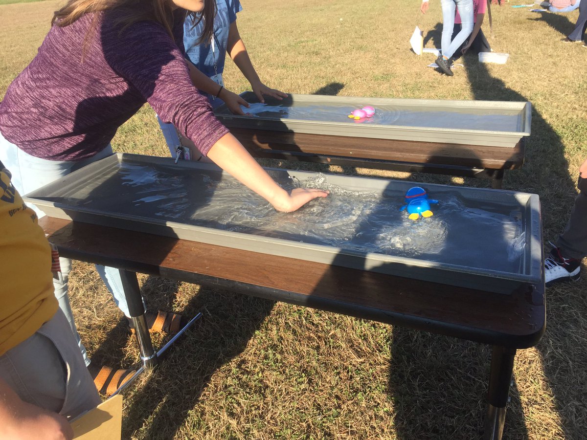 GLechler's tweet photo. Spiraling, reteaching...ENGAGING!!  Fun with force and motion in outdoor labs at BJH!  @bjhwired@bisdconnect https://t.co/3jsUDtzjB9