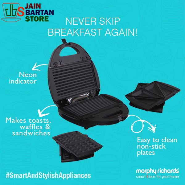 jainbartan's tweet image. Your breakfast Assistance at it's best with #MorphyRichards #ToastMaker. Its Easy to clean, convenient to use. quick #breakfast maker.