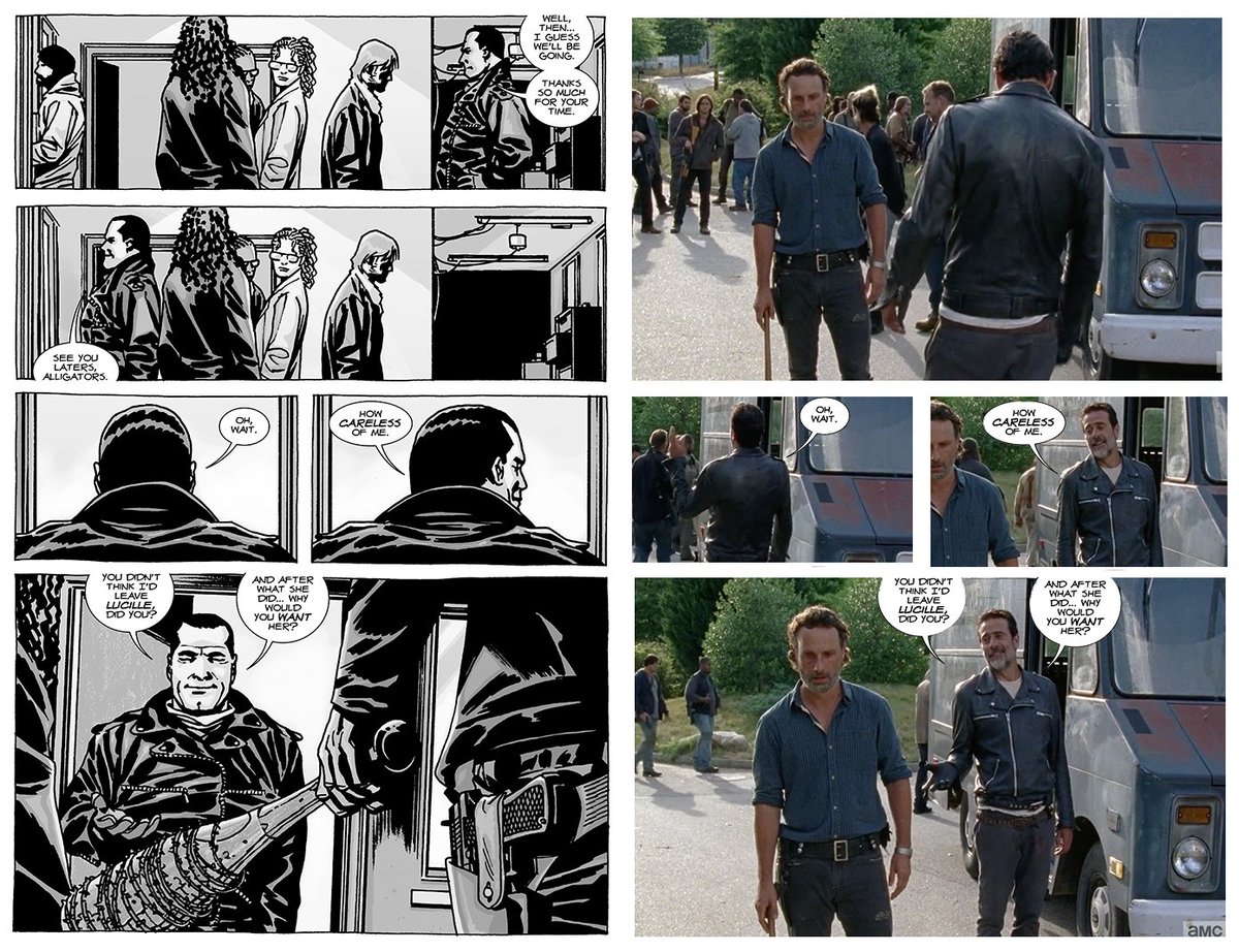 TheWalkingDead's tweet photo. This week’s episode of #TheWalkingDead was a LOT like the comics! See how close in our breakdown post: https://t.co/MuR5ATNsDU https://t.co/zR5AV9R5ZU