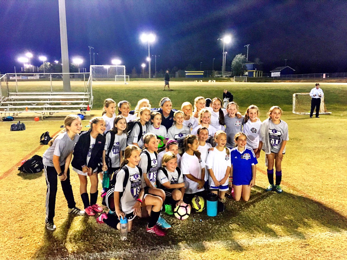 Evian had such a great time learning from a pro #soccer player. Thanks to <a href="/tdiederich44/">Theresa Diederich</a> with team <a href="/SkyBlueFC/">NJ/NY Gotham FC</a> for inspiring young athletes.