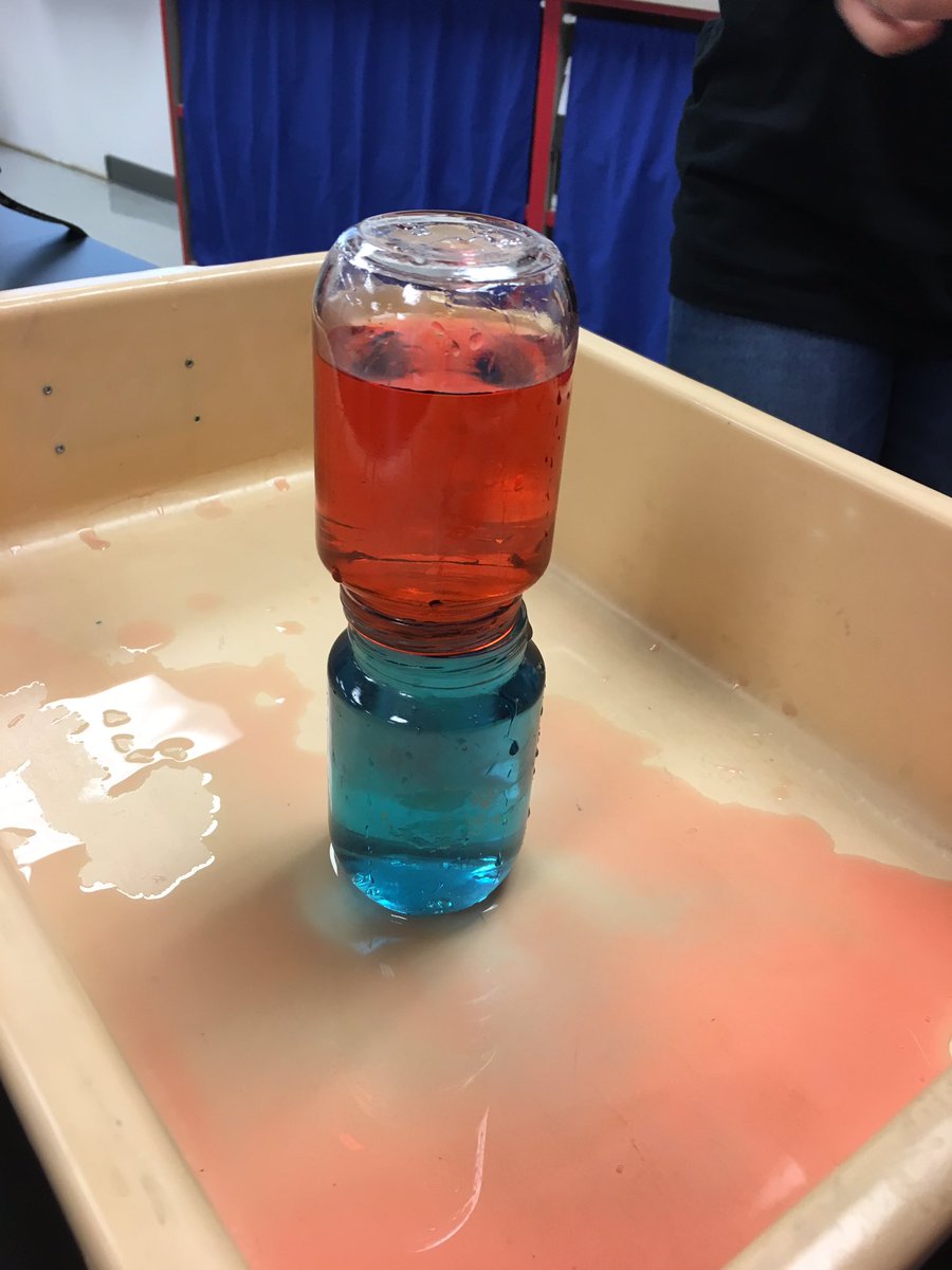 Trilliank's tweet photo. Exploring Heat transfer/convection! #kjhpride #kjhsci https://t.co/shQenVvf8H