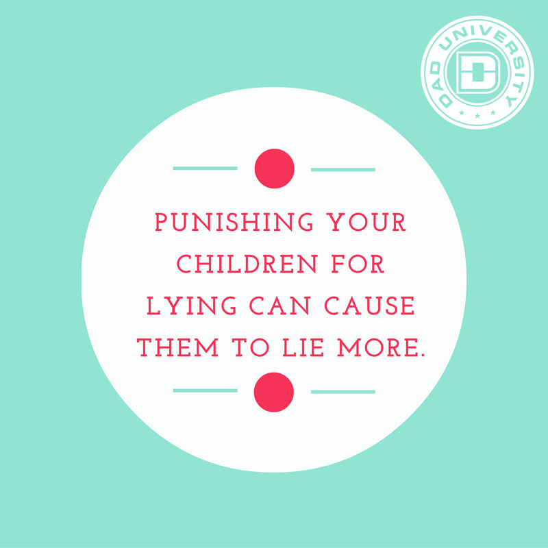 's tweet image. #DidYouKnow - punishing your child for #lying can actually cause them to lie more? #daduniv #fathering #parenting