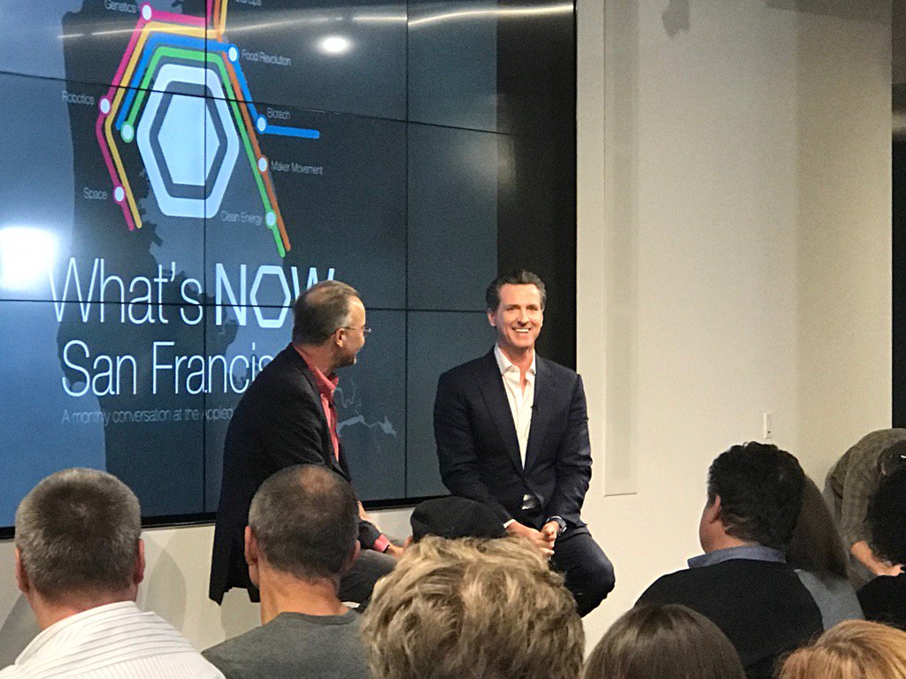 #GavinNewsom doing a great job of sorting through contemporary politics #WhatsNowSF