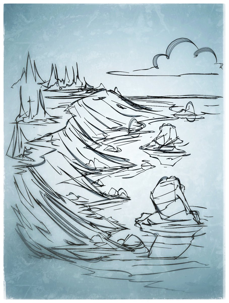 MikePhillipsArt's tweet photo. 11 #drawchemy #alchemy #shore #shoreline #landscape #sketch #drawing #daily #doodle #quickie #thumbnailsketch #art #mikephillipsart #artist https://t.co/RsYRwI43KZ