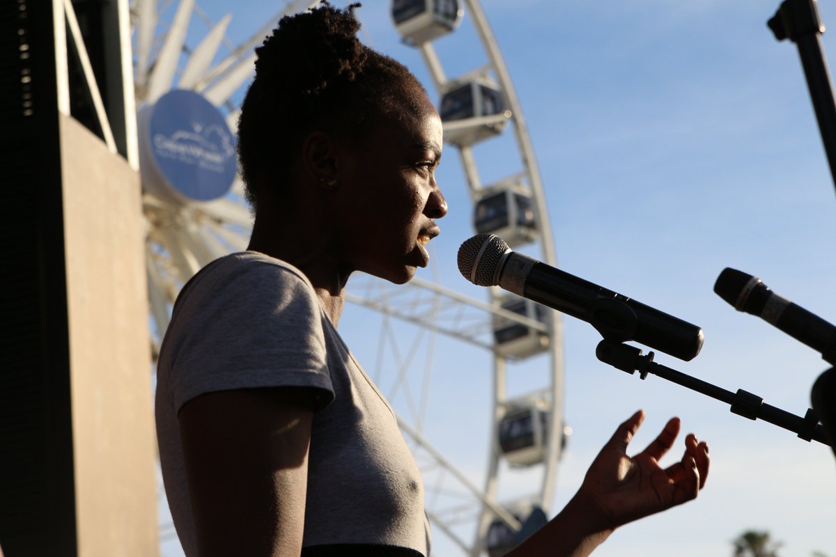 TwistersTongue's tweet image. #NationalPoetryDay #splitImage #TongueTwistersCollective at the V&amp;amp;A Waterfront CT. #TracyTheCreator #BlazeDaPoet #NakedSoul