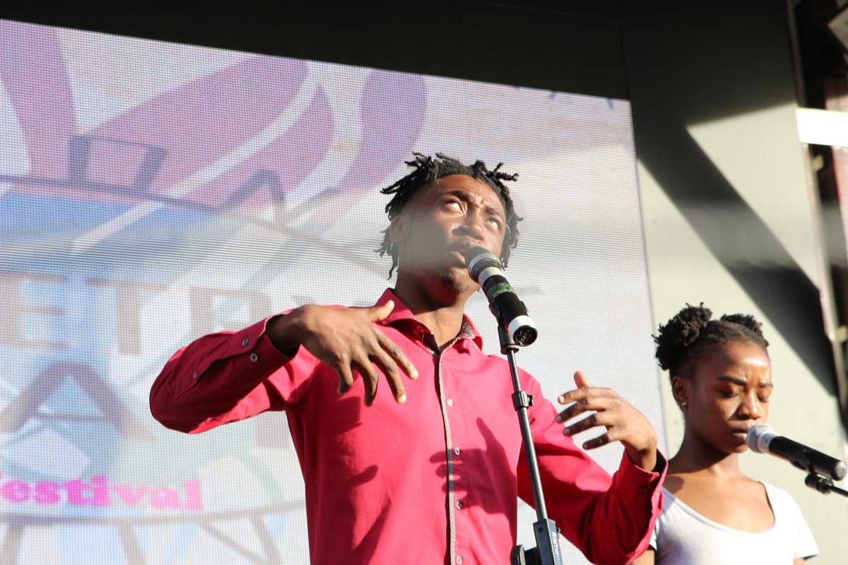 TwistersTongue's tweet image. #NationalPoetryDay #splitImage #TongueTwistersCollective at the V&amp;amp;A Waterfront CT. #TracyTheCreator #BlazeDaPoet #NakedSoul