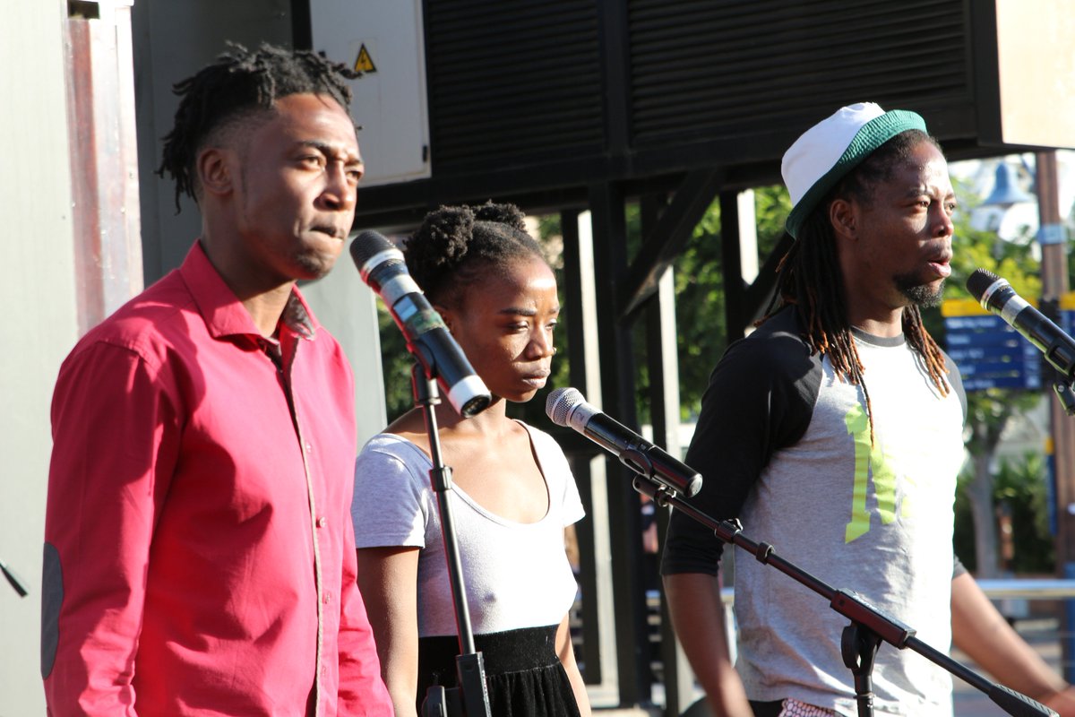 TwistersTongue's tweet image. #NationalPoetryDay #splitImage #TongueTwistersCollective at the V&amp;amp;A Waterfront CT. #TracyTheCreator #BlazeDaPoet #NakedSoul