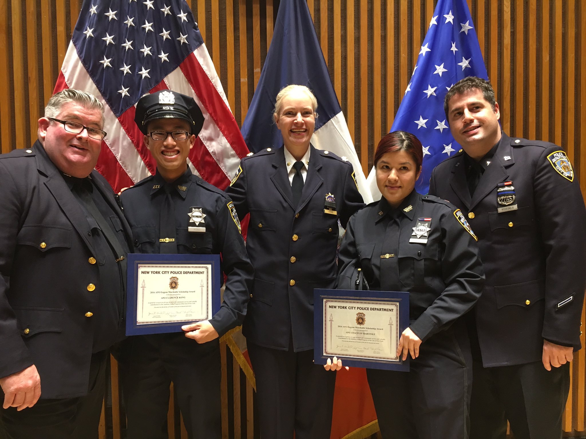 NYPD Auxiliary on Twitter "Congratulations to APO Clarence Kong and