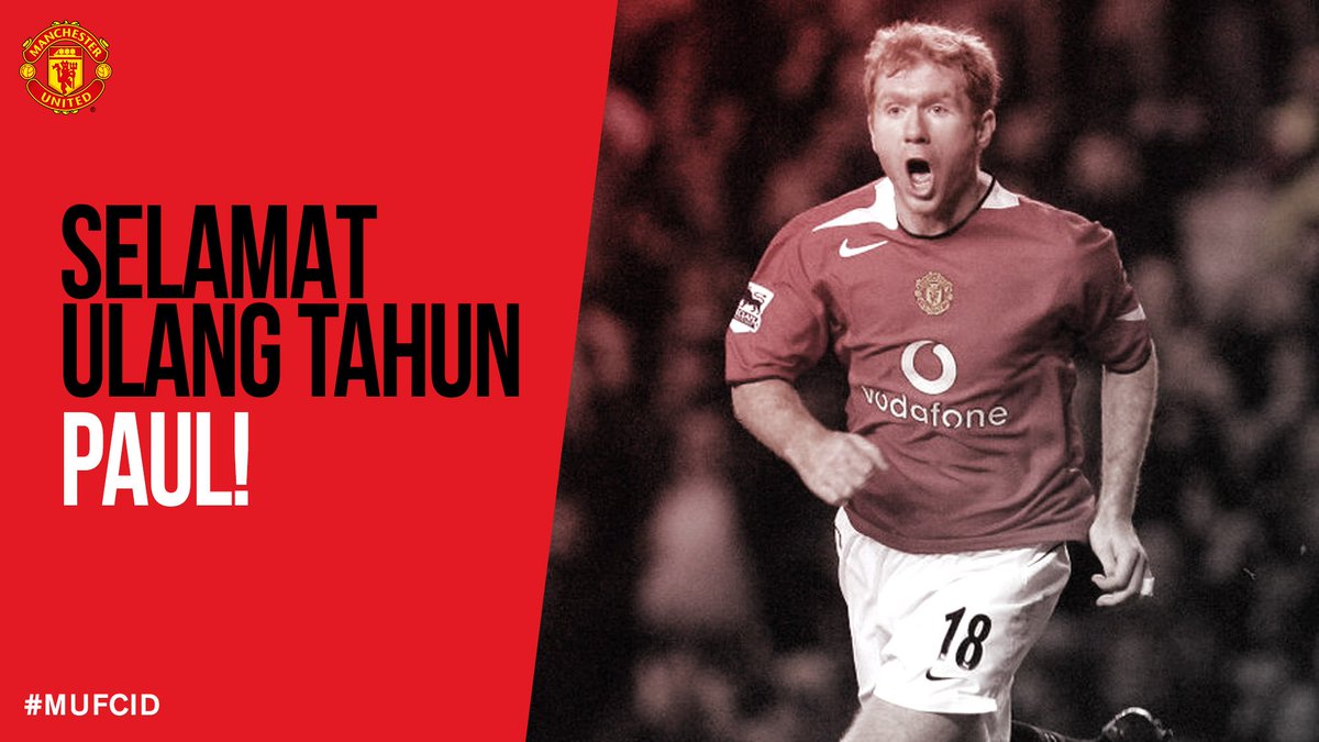 ManUtd_ID's tweet photo. Paul Scholes berusia 42 tahun hari ini. All the best genius! #MUFCID https://t.co/sR4FHQFU1U