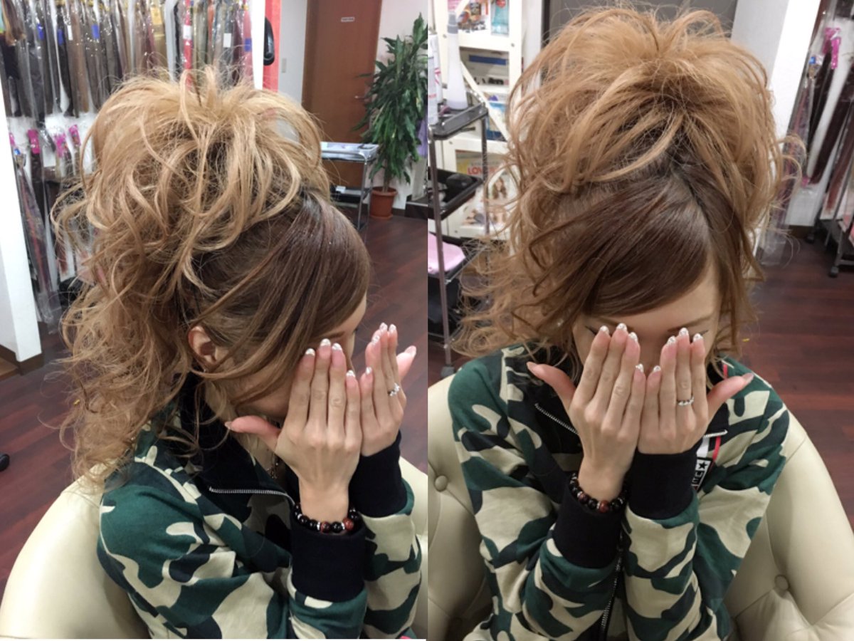 𝐌𝐨𝐨𝐧𝐋𝐨𝐭𝐮𝐬 一気に載せちゃいます いつも カラー ヘアセット でお越しいただいてるお客様 ナチュラルから盛り髪まで すべてお任せください もちろんカラーもエクステも 誰よりも目立つこと間違い なしです ヘアセット 一律