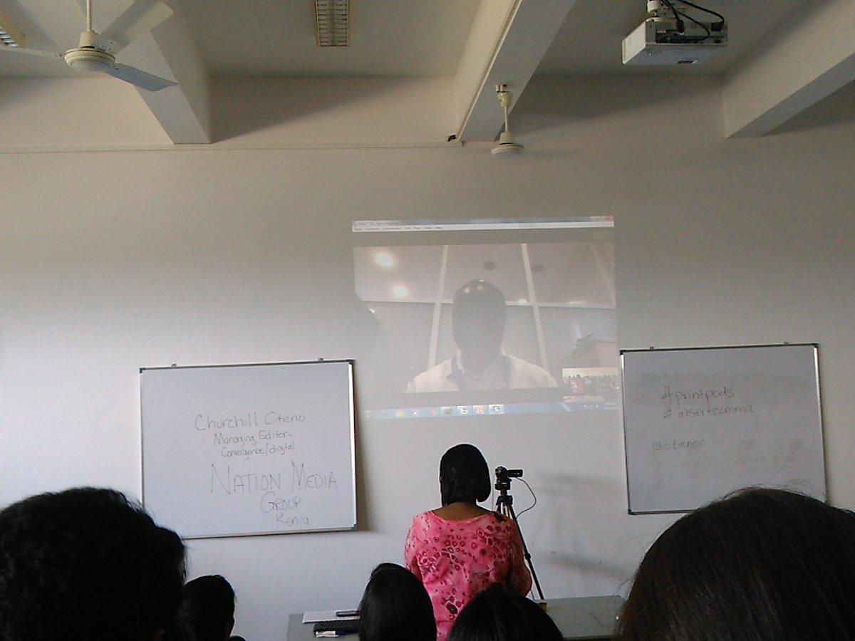 Phalguni_Rao's tweet image. @otienoc here to talk to us on new media writing from the Nation Media Group newsroom #InsertComma #printpods