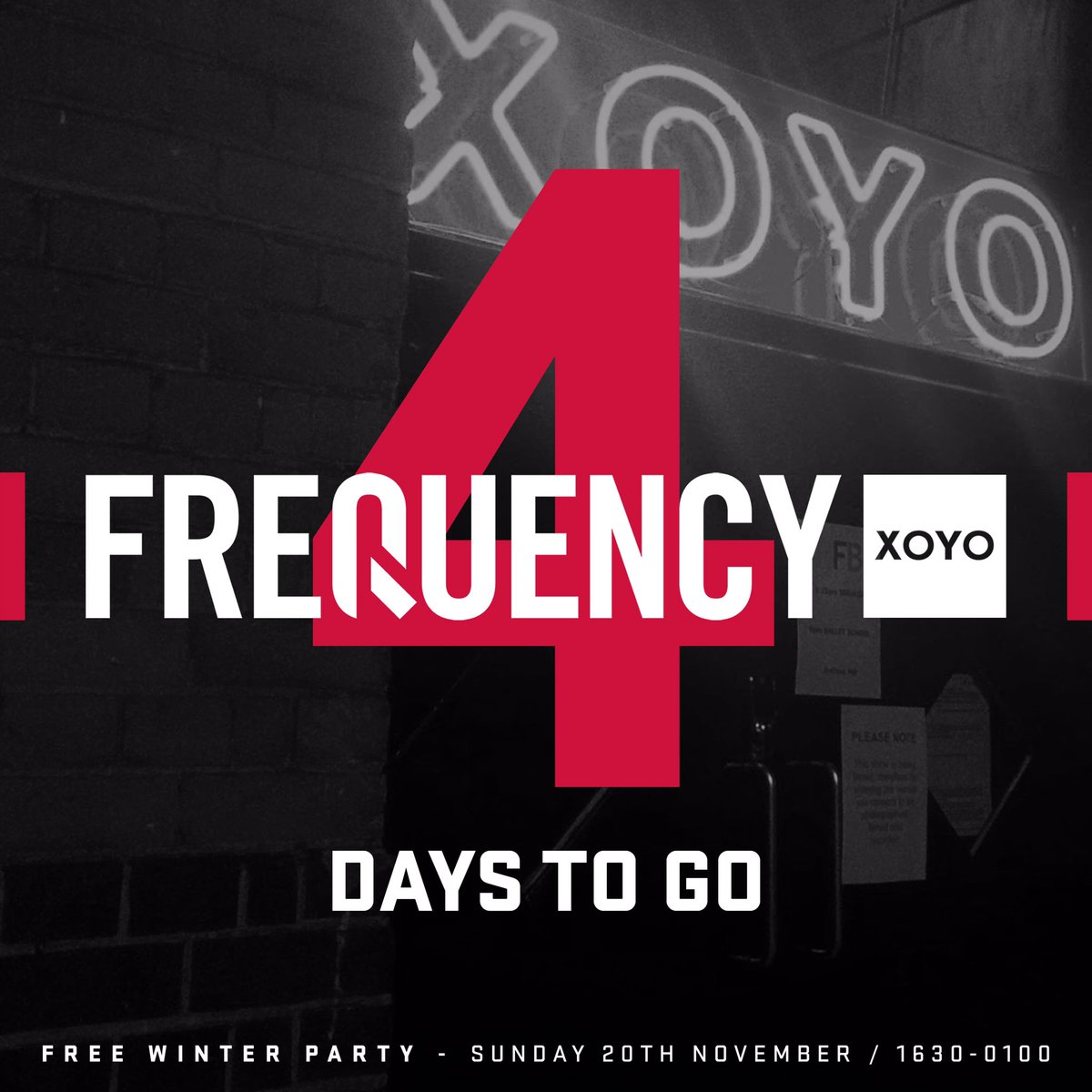 4 days to go Guys. Send full names to >> info@frequencylondon.co.uk