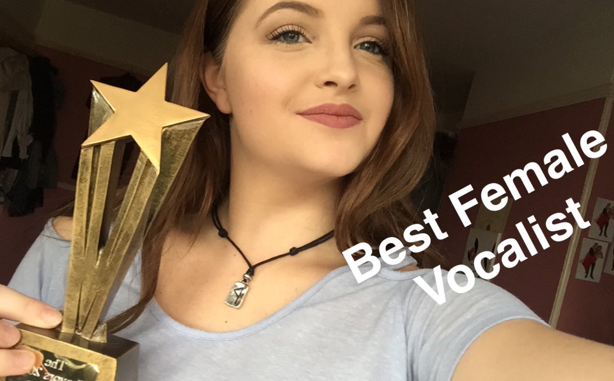 AspenLourdes's tweet photo. Very happy with my award!!! @TheTrevors2016 Best Female Vocalist for South West Entertainment Awards #specialgirl 🙊 https://t.co/APn6CWhuli