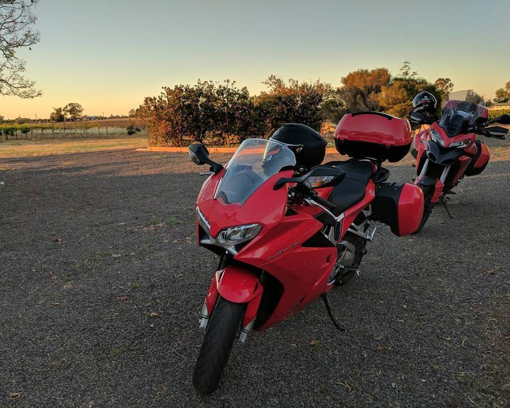 Rog42's tweet image. Sunset on a long day

#WROz 
#WithinReach 
#LivingRocks 
#Ducati 
#Multistrada 
#Honda
#VF… ift.tt/2ffFXdo