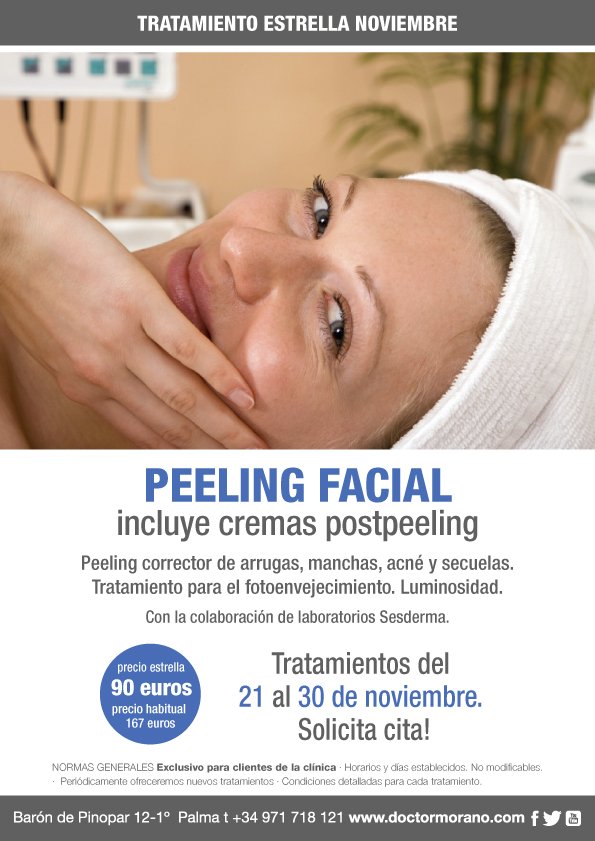 ClinicaDrMorano's tweet photo. Tratamiento estrella noviembre peeling facial #clínicamorano #rostro #facial #tratamientoestrella #peeling #sesderma #cremas #postpeeling https://t.co/J4vuNdxxzk