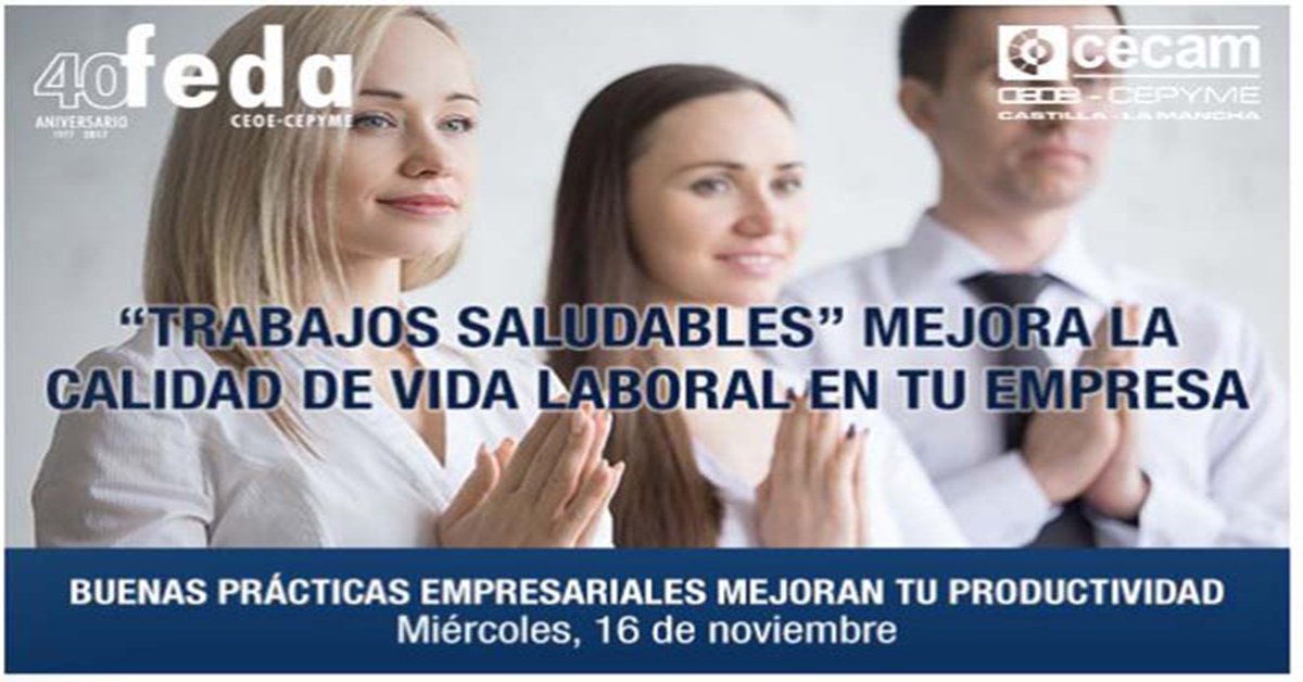 A esta hora, en <a href="/EN_FEDA/">Escuela de Negocios FEDA</a> están hablando de cómo los trabajos saludables mejoran la calidad de las empresas. geofunding.es/event/trabajos…