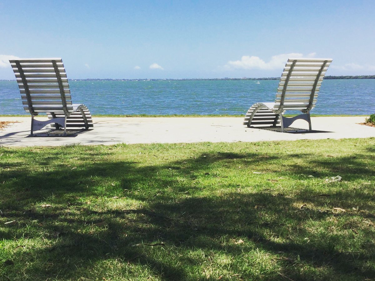 kyliemknight's tweet photo. There were a couple of spare seats with a view at Deception Bay earlier today. #snapbrisbane #myredcliffe @Snapbne https://t.co/zdLbIBMn8j