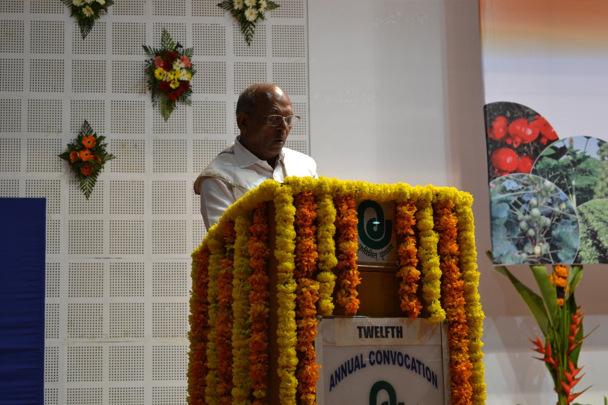 12th Convocation at SDAU. @ashok57_vc @chimanshapariya