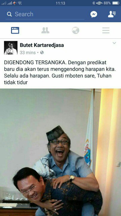 #KamiAhok #KamiAhok #KamiAhok 

Sejuta Harapan kepada  sang Tersangka