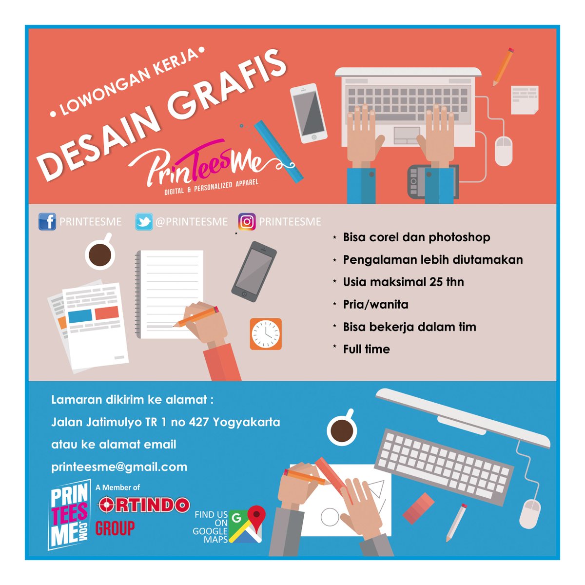 ImaginationID's tweet photo. desain grafis|P/W| fulltime|bisa corel&amp;photoshop| max 25 th. Cv ke printeesme@gmail.com / lgsg ke Jatimulyo TR 1 no 427 yk @portalinfoloker https://t.co/USc1AcDJPT