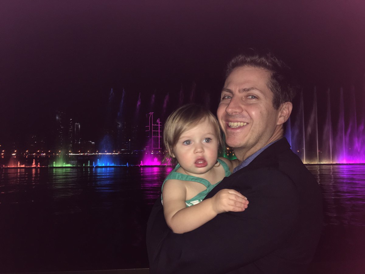 themummahood's tweet photo. Fountain time with daddy! #Mummahood #daddahood #daddytime #sharjar #dubai #holidays #vacation https://t.co/M5wDVQP8lT