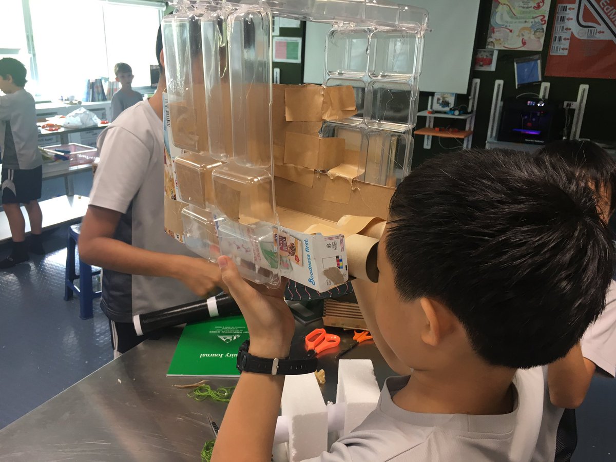 ToscaKilloran's tweet photo. Super busy day in the #elemakerspace @Y6NIST #prototype #test #redesign am iterative process! https://t.co/xYxHixUozT