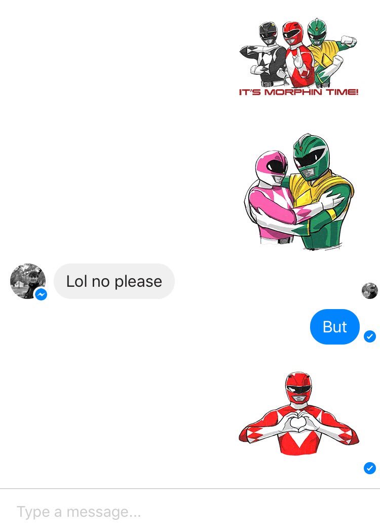 hidnleaf's tweet photo. He doesn't appreciate my overuse of the Power Ranger stickers 💔 https://t.co/693zD86e6b