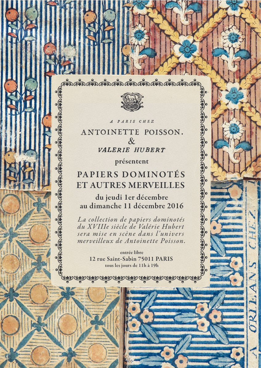 Antoinette Poisson Special Event Save The Date 1 11 December The Studio Will Receive Valerie Hubert S Domino Paper Collection Not It Miss T Co 453gvpyjy2