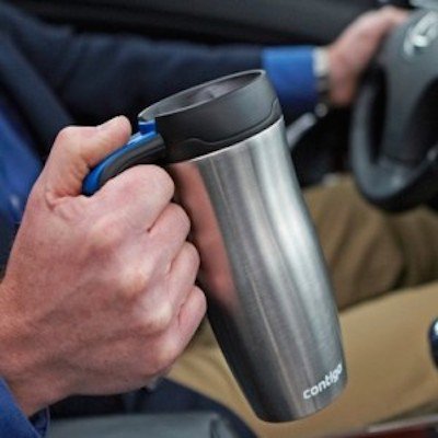Eindelijk geen gemors meer met koffie of thee in de auto. #Rvs koffiebeker. bit.ly/1KmfQge  #sinterklaaskado