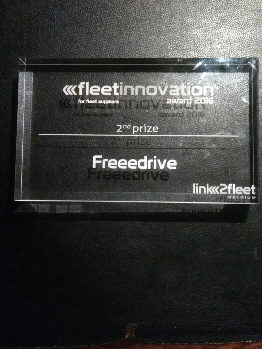 Freeedriveapp's tweet photo. ❗️ Breaking news: #Freeedrive just got a 2nd prize at @Link2fleet #Fleet Innovation Awards! 🎉
#l2fawards2016 https://t.co/v5lvjAJD97