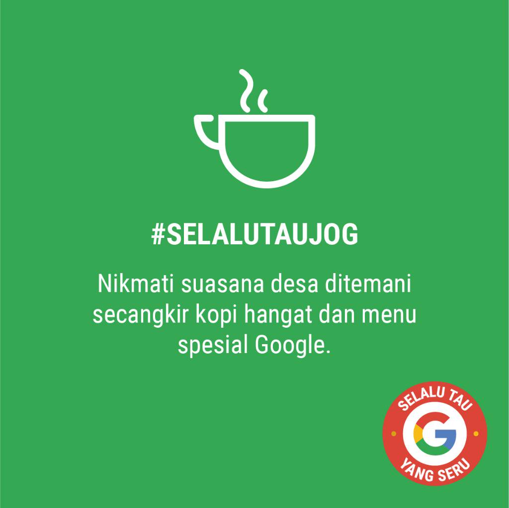googleindonesia's tweet photo. Santai - santai ditengah minggu, sambil ditemani secangkir kopi hangat kayaknya enak nih! Tungguin clue lokasi ke-4 #SelaluTauJOG yah! https://t.co/Uboz44DnGF