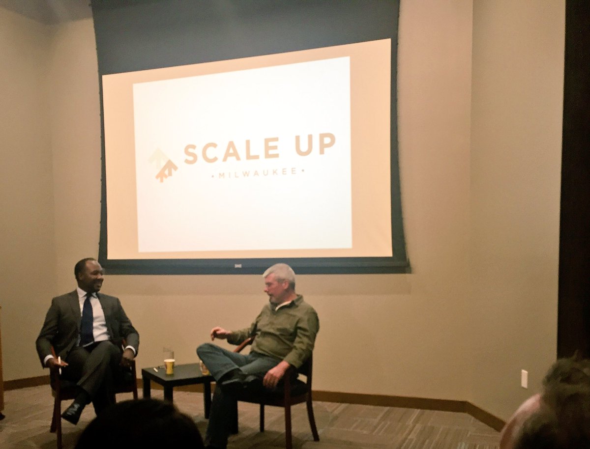 InnovationInMKE's tweet photo. "You don't learn much if you're always winning" @ColectivoCoffee Lincoln Fowler on failure at @ScaleUp_MKE #MeettheMasters https://t.co/RlD99EVaqn