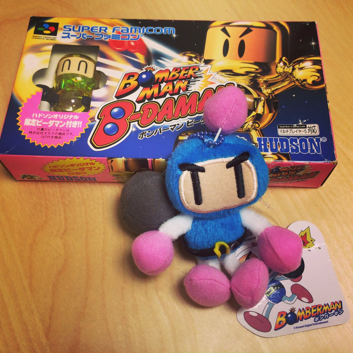 My #superfamicom may be in storage but couldn't resist picking this game up when it came with the stuffed toy! #bomberman #retrogaming 💣💥