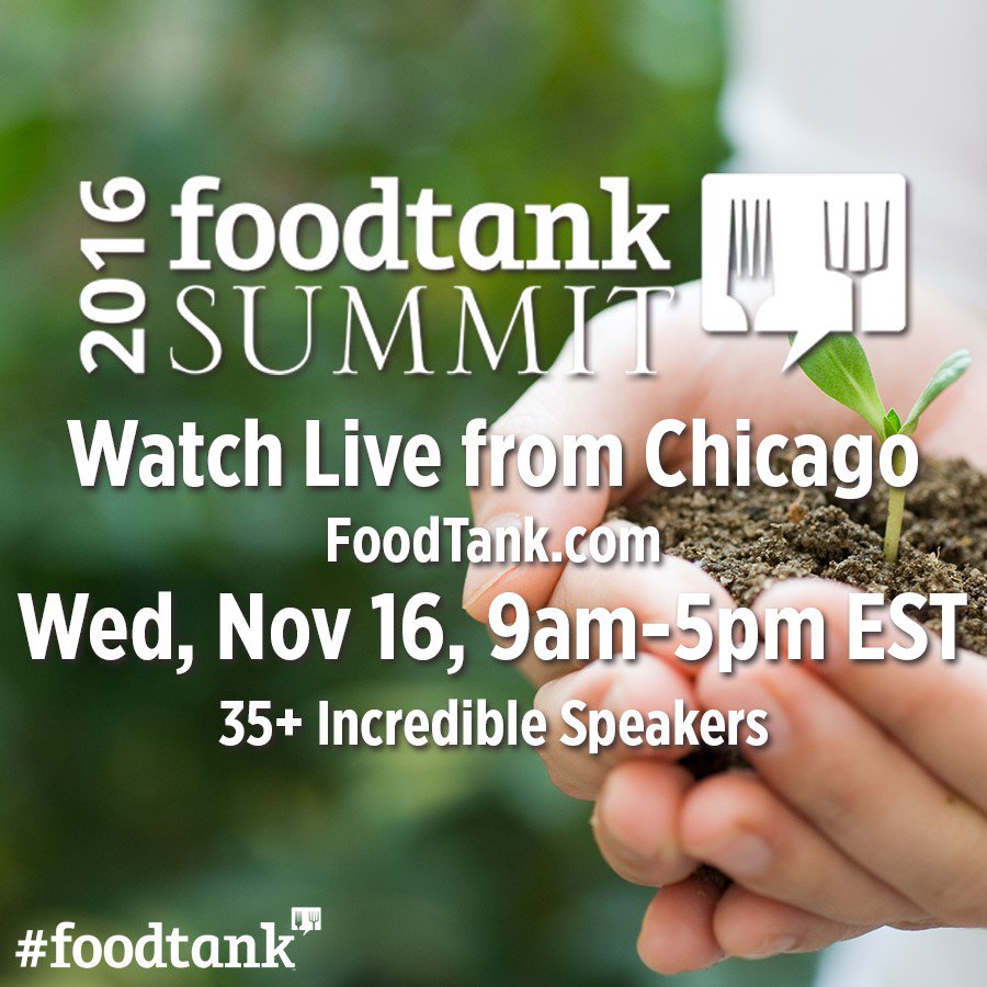 futureoffoodorg's tweet image. #FoodTank Summit Chicago getting started at 10am est. Livestream: foodtank.com
