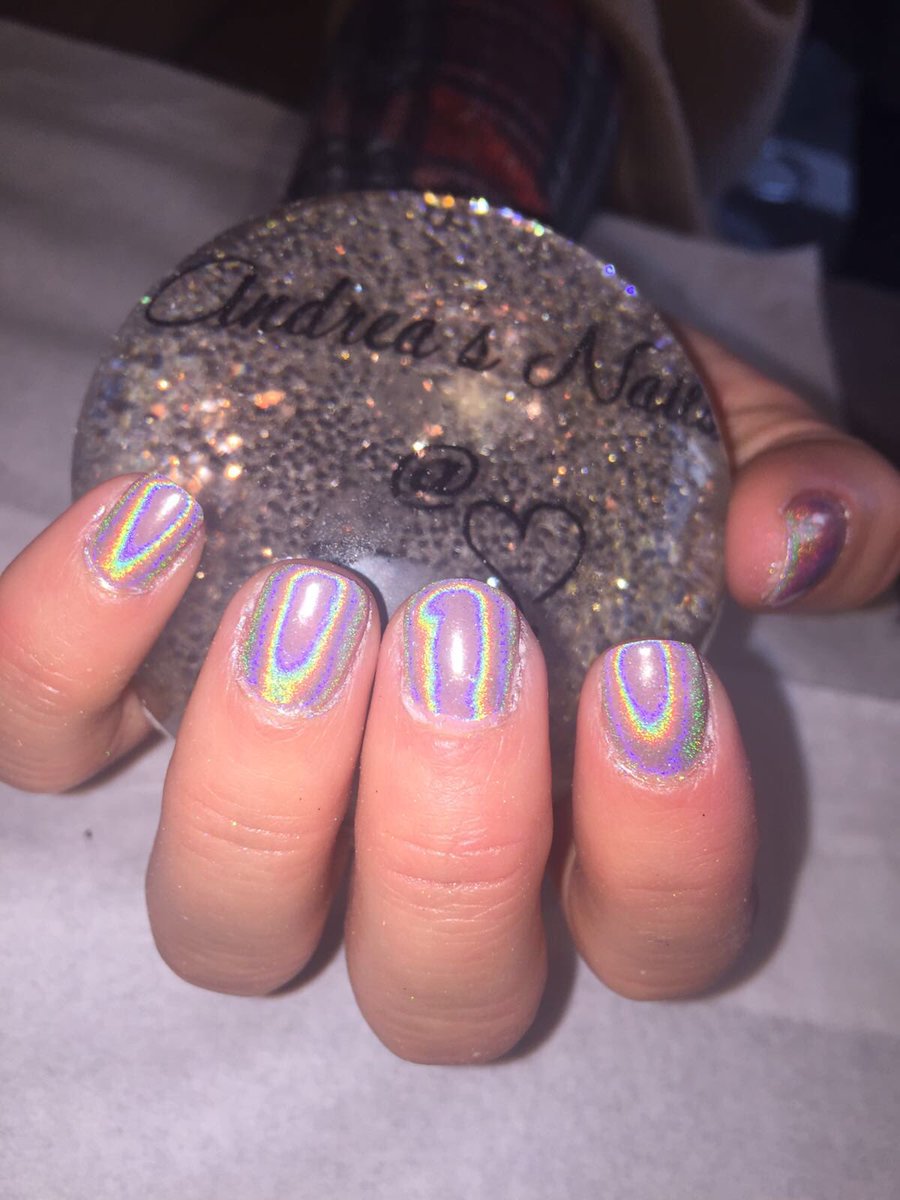 carlygfunk's tweet photo. PLEASE RETWEET                    New unicorn chrome over pink persuit shellac. Contact the salon on 01422 200050 https://t.co/WLenw8hG52