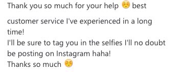 OffDutee's tweet photo. Love keeping our customers happy...what wonderful feedback 😊💁🏼👯 #offdutee #girlsoffdutee https://t.co/iDSGwJmj6C