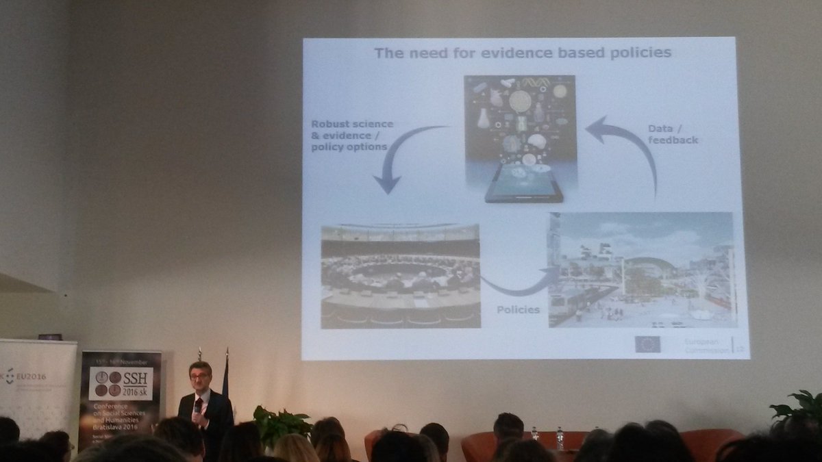 EUK_BRB's tweet photo. Vladimir Sucha of @EU_Commission on #ssh2016 Science for 21st Century. Analysis of Megatrends and Foresights for supporting policy making https://t.co/VnndeI37EA