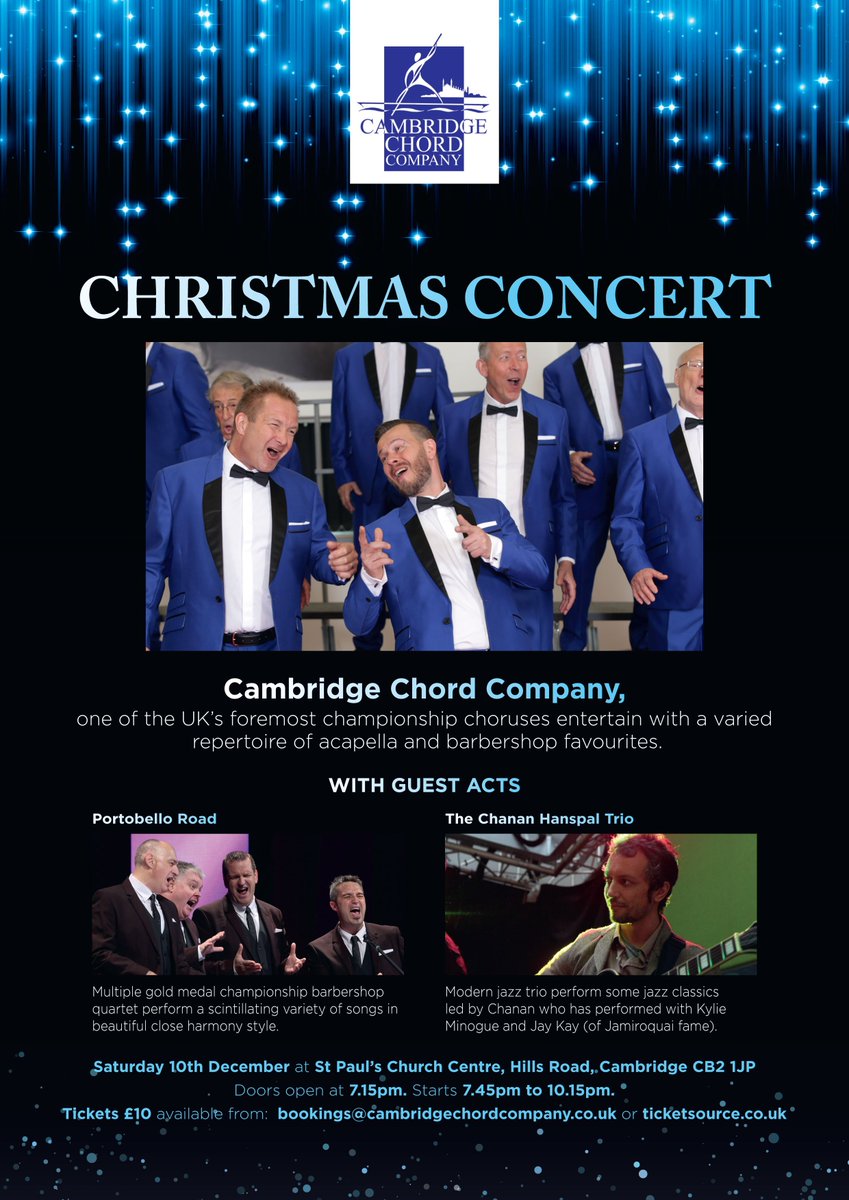 Christmas Concert <a href="/StPaulsCamb/">St Paul's Church</a> 10th Dec 7.45. See you there!