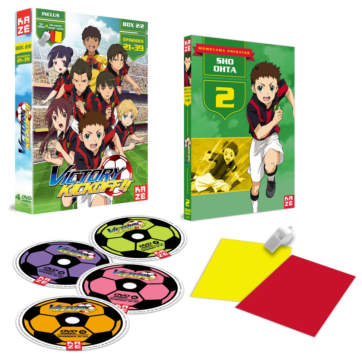 Kazemanga_fr's tweet photo. [SORTIE ANIME] #VictoryKickoff - box 2/2en DVD - en VF disponible dès maintenant avec des chouettes cadeaux => https://t.co/hIm6e9nVQ3 https://t.co/mVYEuGyY0s
