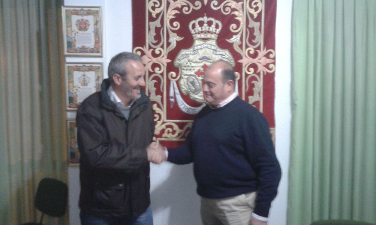 Renovado nuestro compromiso con @3CaidasHuelva, gracias por permitirnos ser otros 4 años la banda sonora del señor de las Penas....