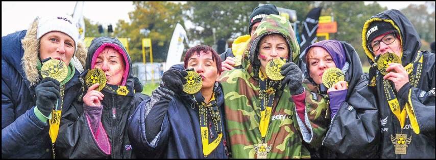 TheNuclearRaces's tweet photo. Mudallion medalists #beproud 
You survived Nuclear not once, or twice but three times in 2016 👊☢️👊#Mudallion https://t.co/kHLuEARUPn