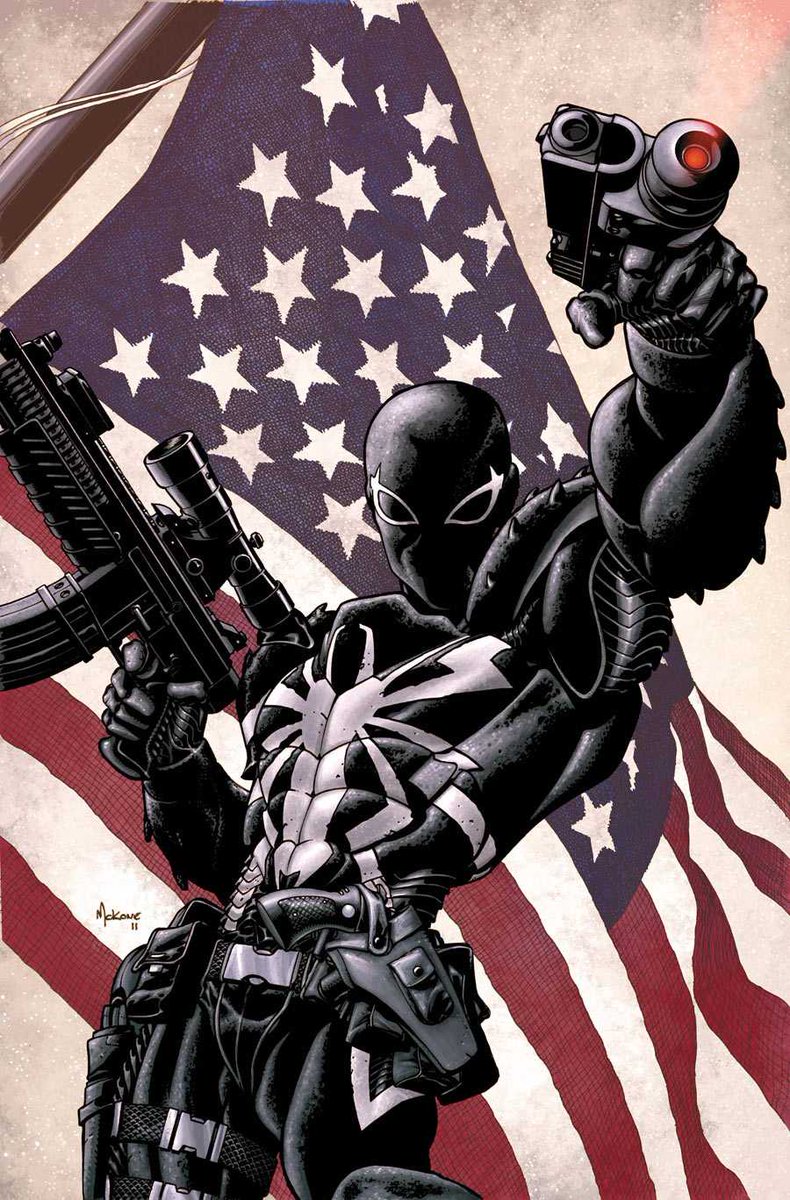 Marvelキャラクター紹介bot エージェント ヴェノム フラッシュ トンプソン 能力 スパイダーマンの基本的能力 シンビオートの触手 射出 マルチガン 高校時代のピーター パーカーのクラスメイト 戦争での栄誉を称えられ 政府の許可の下 シンビオート
