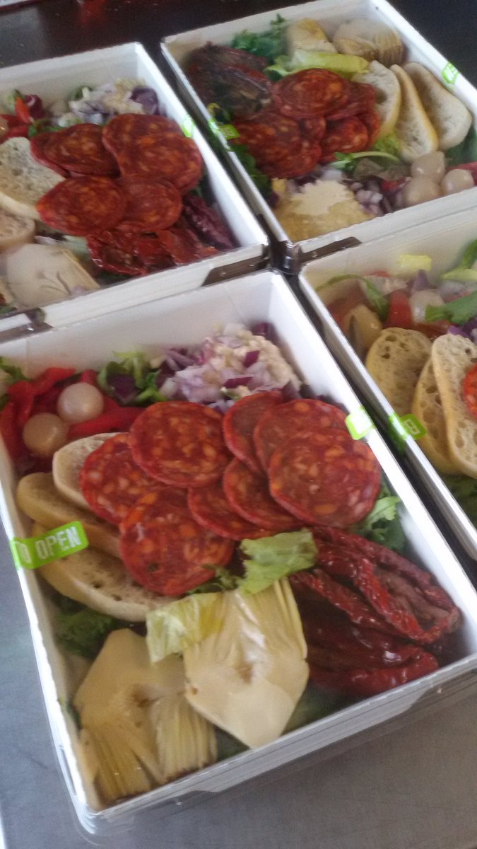 Salad today is Mediterranean Meze. A little bit of everything.