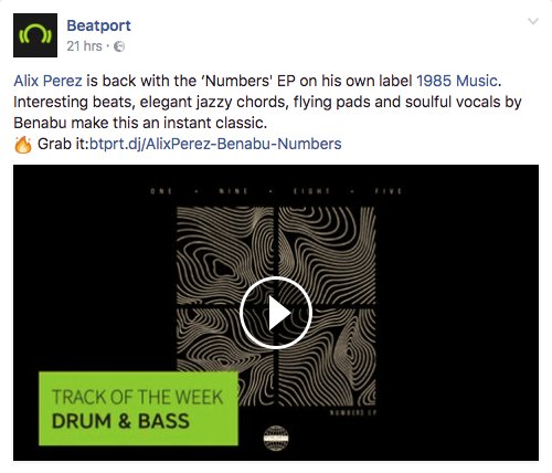 Thanks to <a href="/beatport/">Beatport</a> for making my tune 'Numbers' ft BENABU track of the week