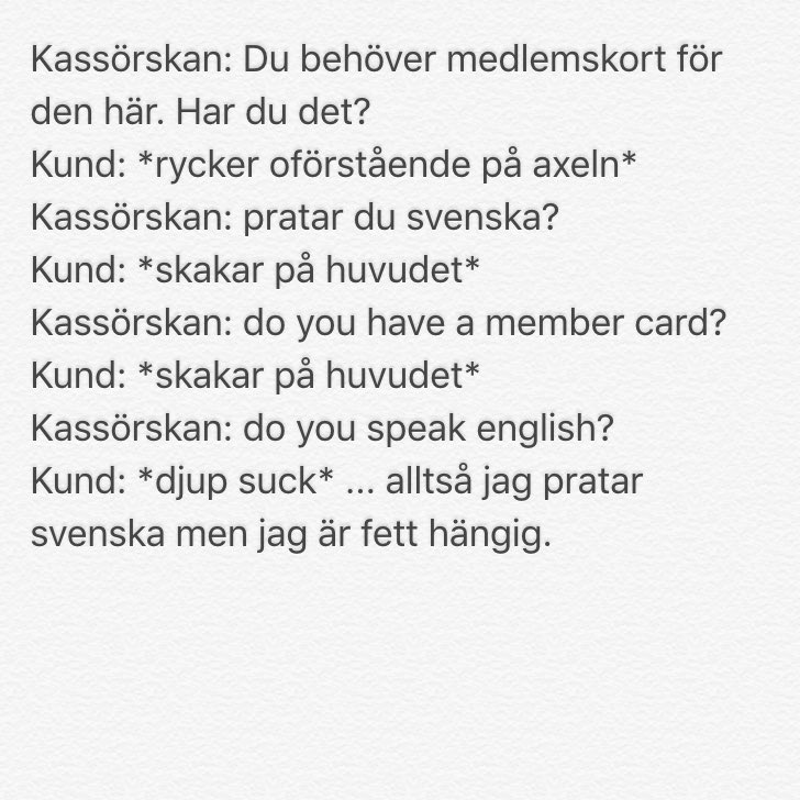 Speciell stund på Coop nyss.