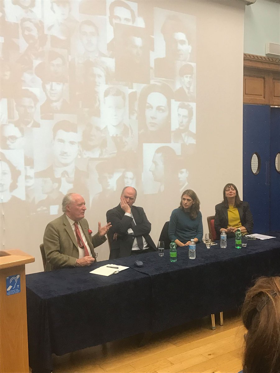 claremulley's tweet photo. Discussing #SOE with military historian Mark Seaman, authors Peter Hore and @elizabethbuchan yesterday. Thanks to #SecretWW2 for organising https://t.co/CS8XBIG0jk