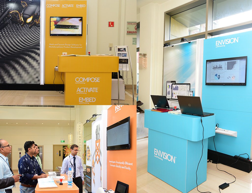 solidThinking's tweet photo. solidThinking inspire, Envision Booths at #Converge2016 #AltairIndia #Altair https://t.co/OmB8O7IxUW